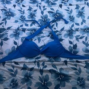 Vibrant Blue Halter Bikini Top